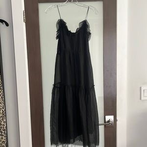 Raquel Allegra black tiered dress size 1
